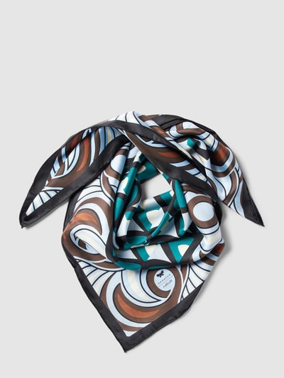 Weekend Max Mara Sjaal met all-over motief, model 'ONESTO' Petrol - 1