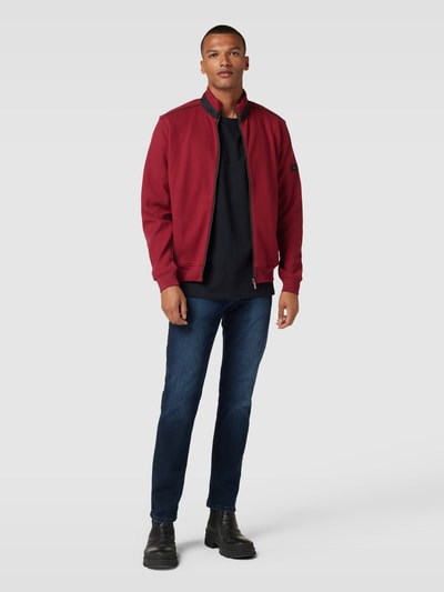 bugatti Sweatjacke mit Reißverschluss Bordeaux 1