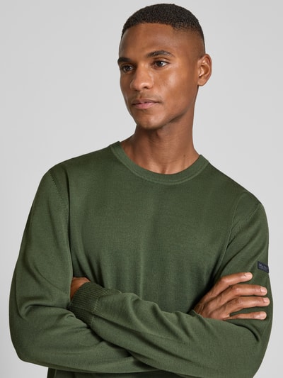 MAERZ Muenchen Gebreide pullover van merinowol Olijfgroen - 3