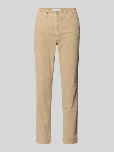 Cambio Cordhose in verkürzter Passform Modell 'PIPER CROPPED' Sand 2