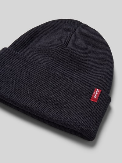 Levi's® Beanie met labelpatch, model 'SLOUCHY RED TAB' Donkerblauw - 2