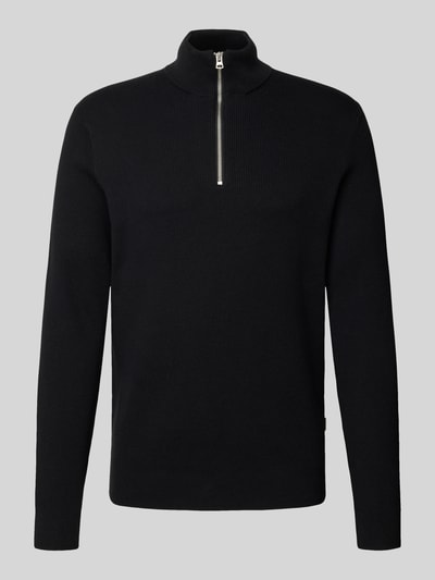 Only & Sons Regular Fit Strickpullover aus Baumwoll-Mix Modell 'PHIL' Black 2