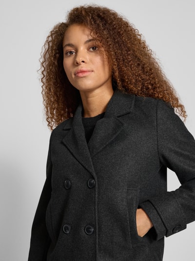 Only Krótki trencz z kołnierzem z połami model ‘FREJA LIFE’ Antracytowy melanż 3