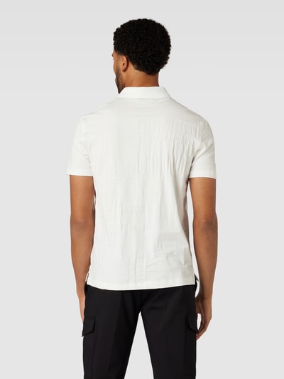 ARMANI EXCHANGE Poloshirt mit Label-Strukturmuster Offwhite 5