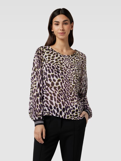 Marc Cain Bluse mit Animal-Print Flieder 4