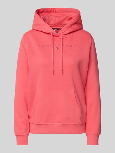 Tommy Jeans Hoodie mit Label-Stitching Hellrot 2