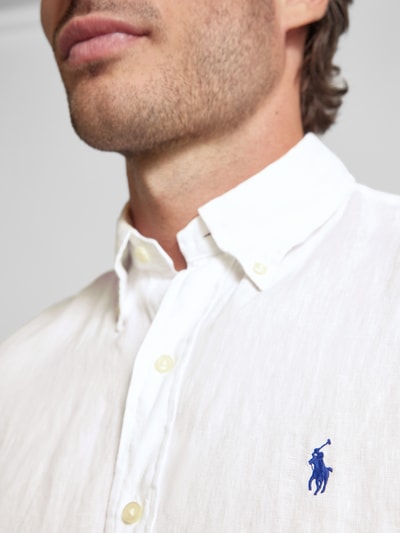 Polo Ralph Lauren Koszula casualowa z wyhaftowanym logo Biały 3