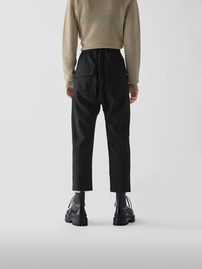 Nili Lotan Wollhose mit Tunnelzug Schwarz 5