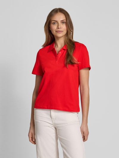 s.Oliver RED LABEL Regular Fit Poloshirt aus Baumwoll-Mix Rot 4