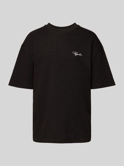 Pegador Oversized T-Shirt mit Label-Stitching Modell 'SIGNAR' Black 2