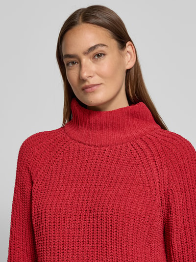 monari Strickpullover mit gerippten Abschlüssen Rot 3