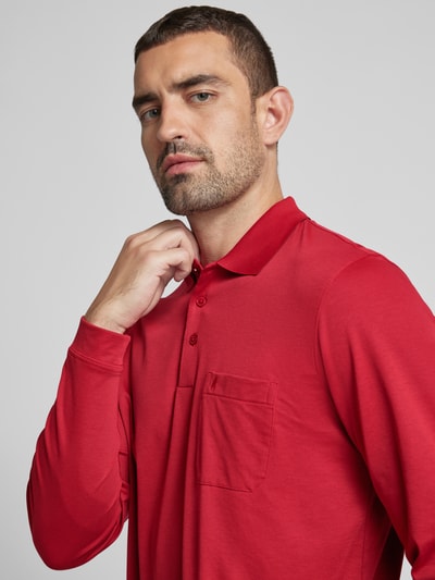 RAGMAN Regular fit poloshirt met borstzak Rood - 3