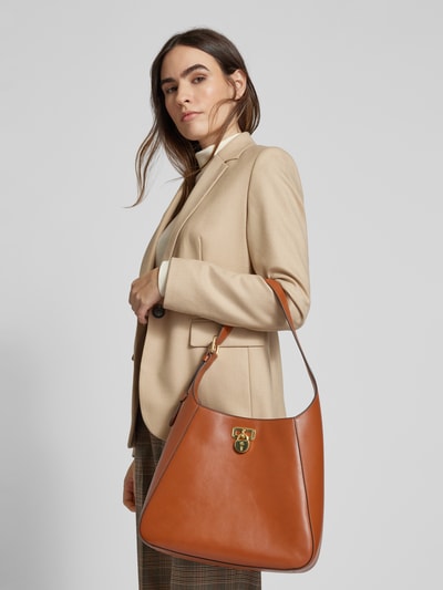 Lauren Ralph Lauren Handtasche mit Label-Applikation Modell 'TANNER' Cognac 1