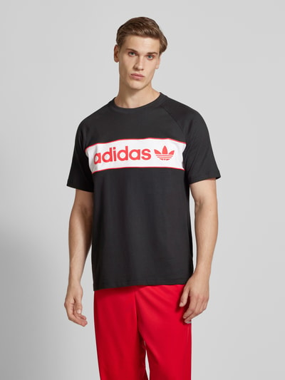 adidas Originals T-Shirt mit Label-Print Black 4