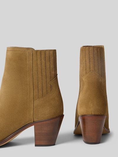 Tommy Hilfiger Stiefeletten aus echtem Velours-Leder Hellbraun 2