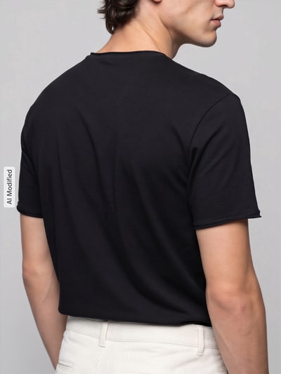 Strellson T-Shirt mit leicht abgerundetem Saum Black 3