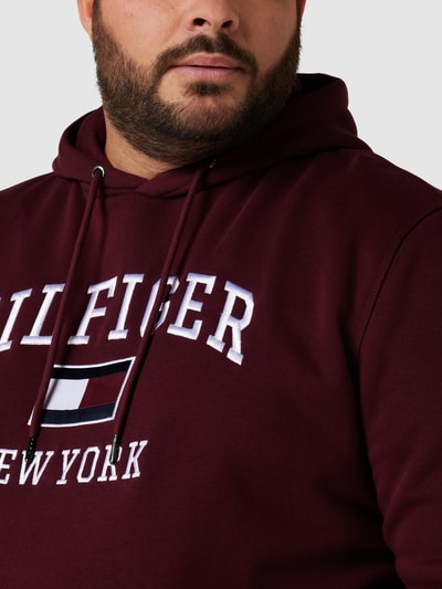 Tommy Hilfiger Big & Tall Hoodie mit Label-Stitching Bordeaux 3