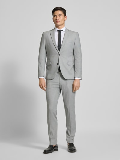 s.Oliver BLACK LABEL Slim Fit Sakko in feinem Webmuster Hellgrau 1