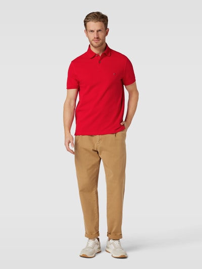 Tommy Hilfiger Poloshirt met labelstitching Rood - 1