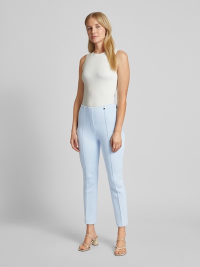 Marc Cain Stoffen broek met bandplooien, model 'FREDERICA' Bleu - 1