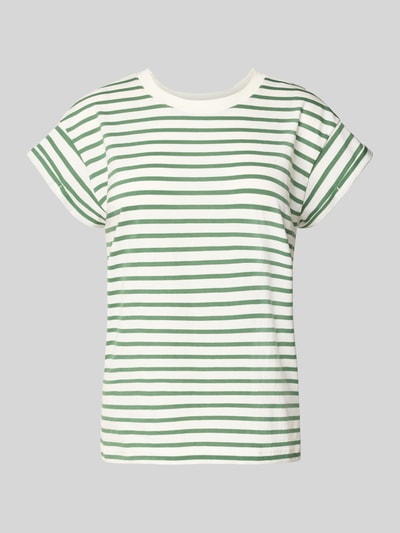Jake*s Casual T-shirt met streepmotief Groen - 2