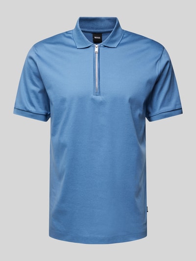 BOSS Slim Fit Poloshirt mit Label-Detail Modell 'Polston' Bleu 2