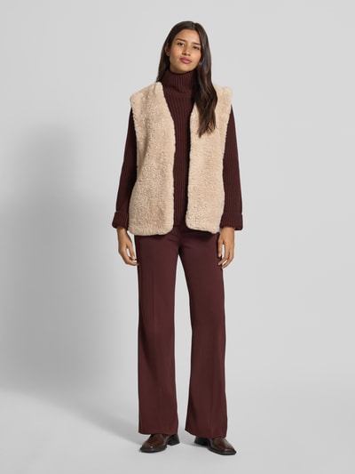 ICHI Kamizelka z obszyciem sztucznym futrem model ‘HIZALA’ Złamany biały 1