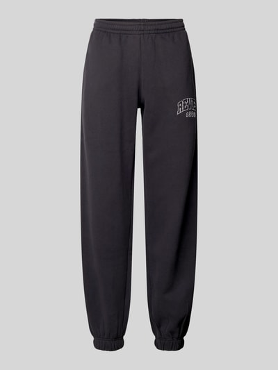 Review Sweatpants met labelprint Zwart - 2