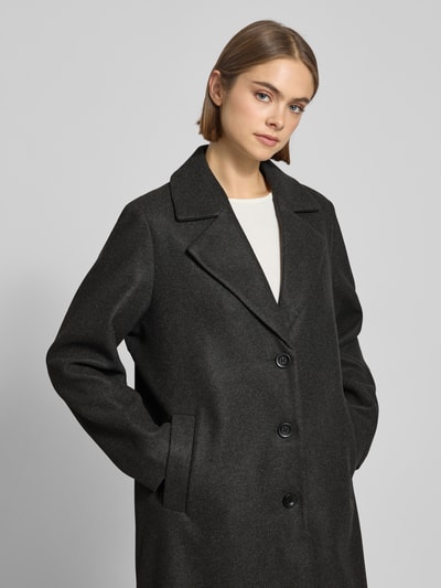 Only Płaszcz o kroju oversized z kołnierzem z połami model ‘LISA LIFE’ Antracytowy melanż 3