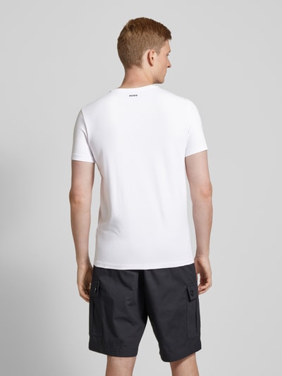 HUGO T-Shirt in unifarbenem Design Weiss 5