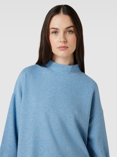 Soyaconcept Sweatshirt met opstaande kraag, model 'Ally' Lichtblauw gemêleerd - 3