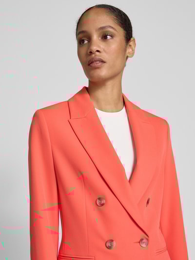 s.Oliver BLACK LABEL Długi żakiet o kroju slim fit z zapięciem na dwa guziki Koralowy 3