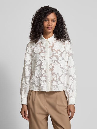 Jake*s Collection Bluzka koszulowa z krytą listwą guzikową Złamany biały 4