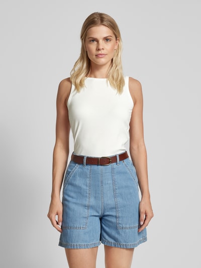 Oui Tanktop in Ripp-Optik Offwhite 4