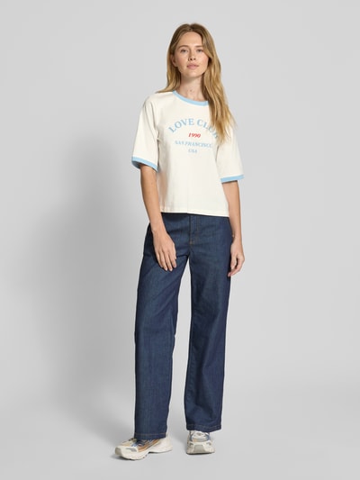 Vero Moda Relaxed Fit T-Shirt aus reiner Baumwolle Modell 'TOVA' Weiss 1