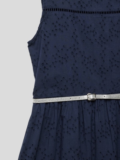 s.Oliver RED LABEL Kleid mit Lochmuster Modell 'TG' Marineblau 2