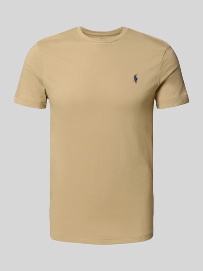 Polo Ralph Lauren Custom slim fit T-shirt met labelstitching Beige gemêleerd - 2