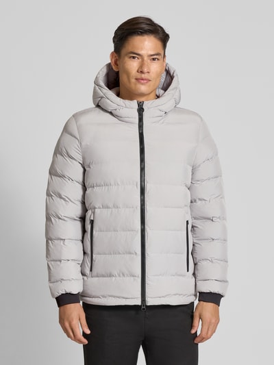 Geox Gewatteerd jack met capuchon, model 'SPHERICA' Zilver - 4