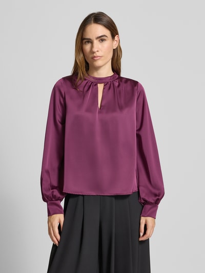 Rinascimento Blusenshirt mit Raffungen Bordeaux 4