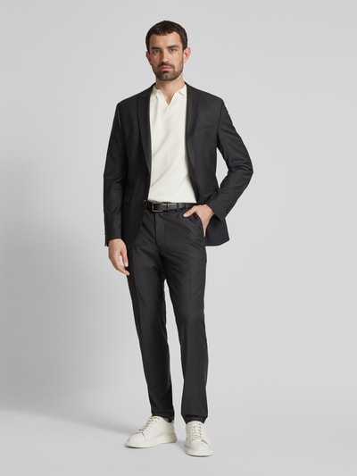 Cinque Slim Fit Anzughose mit Bügelfalten Modell 'Castello' Black 1