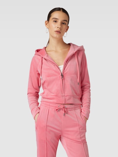 Juicy Couture Bluza rozpinana z kapturem model ‘MADISON’ Mocnoróżowy 4