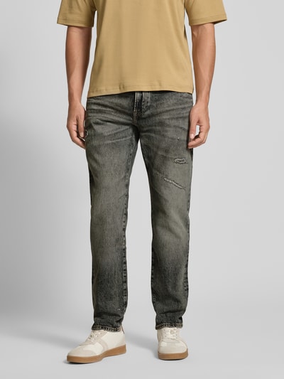 BOSS Orange Jeansy o kroju regular fit z mieszanki bawełny model ‘RE.MAINE’ Antracytowy 4