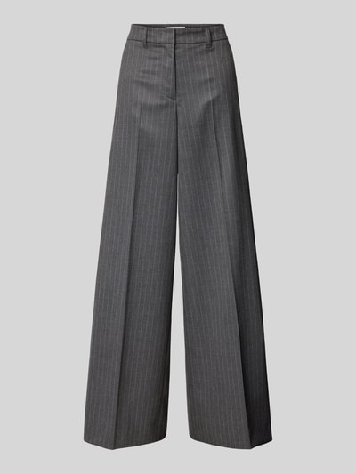 Marc O'Polo Relaxed shape pantalon met krijtstreepmotief Antraciet gemêleerd - 2