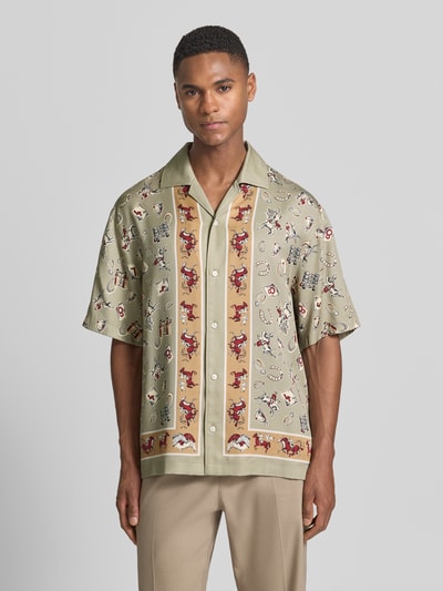 HUGO Koszula casualowa o kroju oversized z czystego lyocellu model 'ESPINO' Miętowy 4