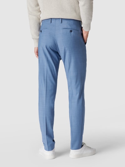 Cinque Slim fit pantalon met persplooien, model 'Monopoli' Blauw - 5