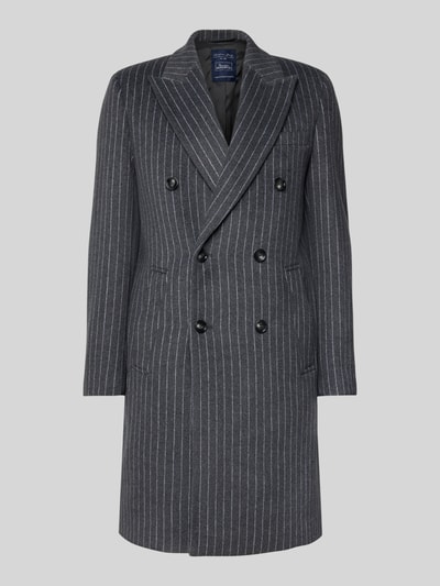 Christian Berg Men Regular Fit Mantel aus Woll-Mix Mittelgrau 2