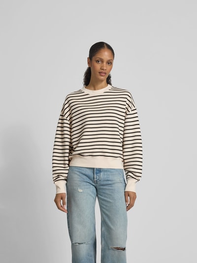 Anine Bing Sweatshirt mit gerippten Abschlüssen Ecru 4