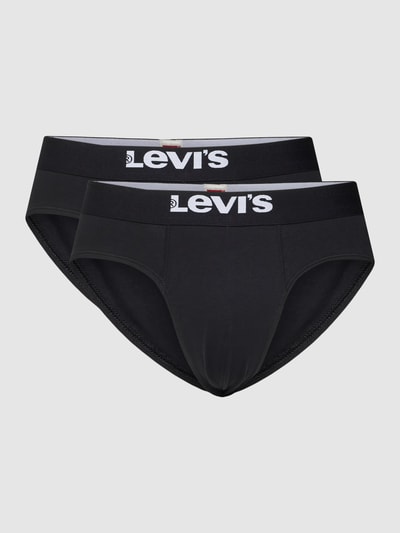Levi's® Slip met labeldetail, model 'SOLID BASIC' Zwart - 2