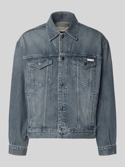 Calvin Klein Jeans Regular Fit Jeansjacke aus reiner Baumwolle Mittelgrau 2