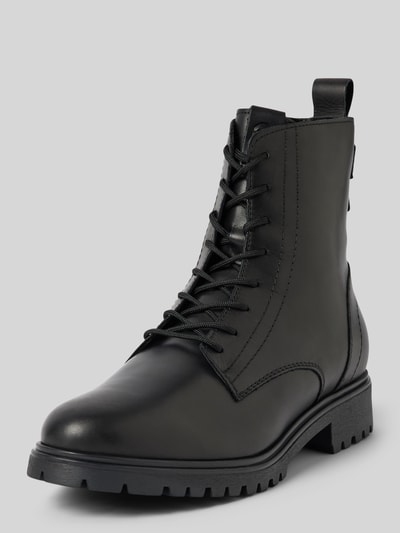 Tamaris Veterboots van leer met treklus in zwart online kopen P C